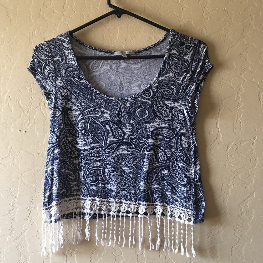 Blue Crop Top